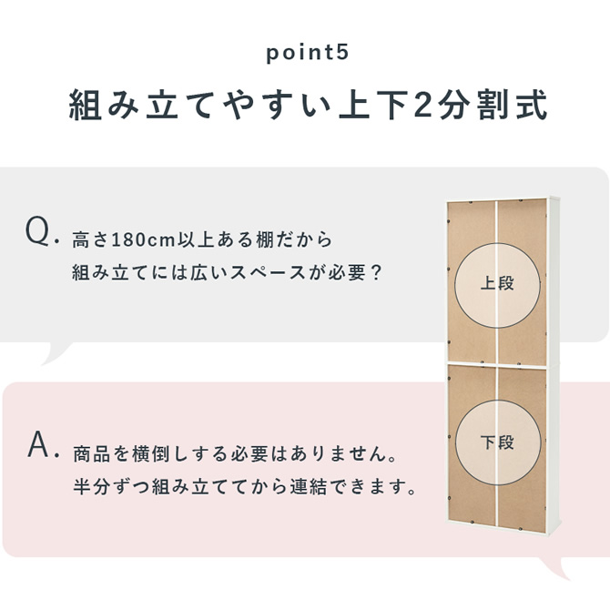組み立てやすい上下2分割式