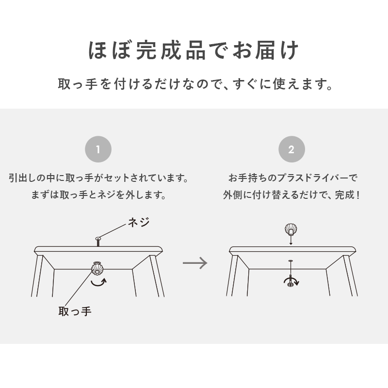ほぼ完成品でお届け