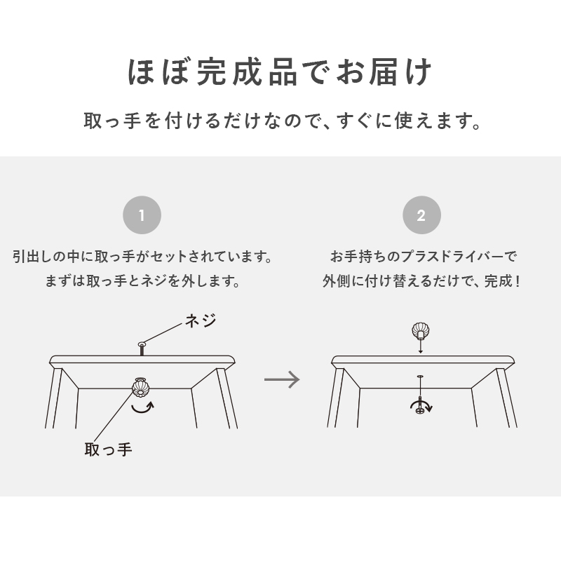 ほぼ完成品でお届け