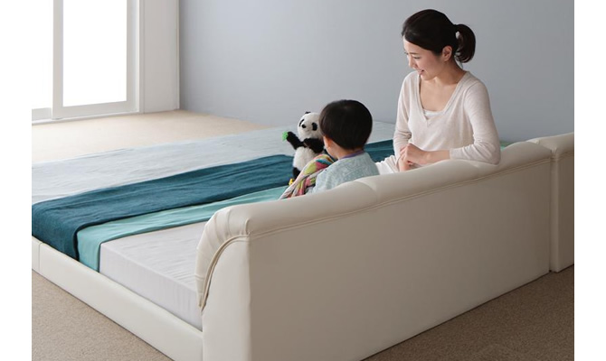 モダンデザインレザーフロアベッド 【BASTOL】バストル