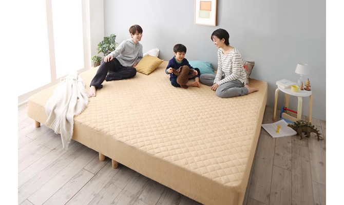 すのこ構造 脚付きマットレス ボトムファミリーベッド 【ALAMS】アラムス