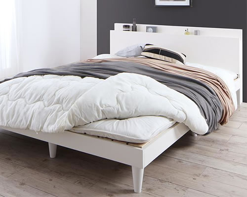 棚・コンセント付きデザインすのこベッド 【Reister】 レイスター