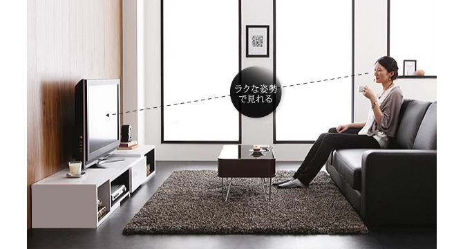 リビングにテレビを置く場合
