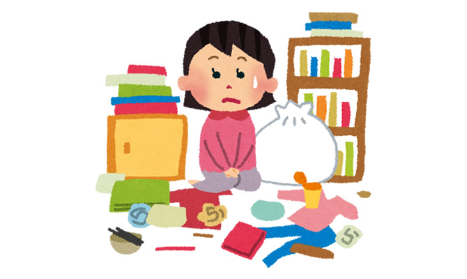 組み立て作業をするスペースの確保