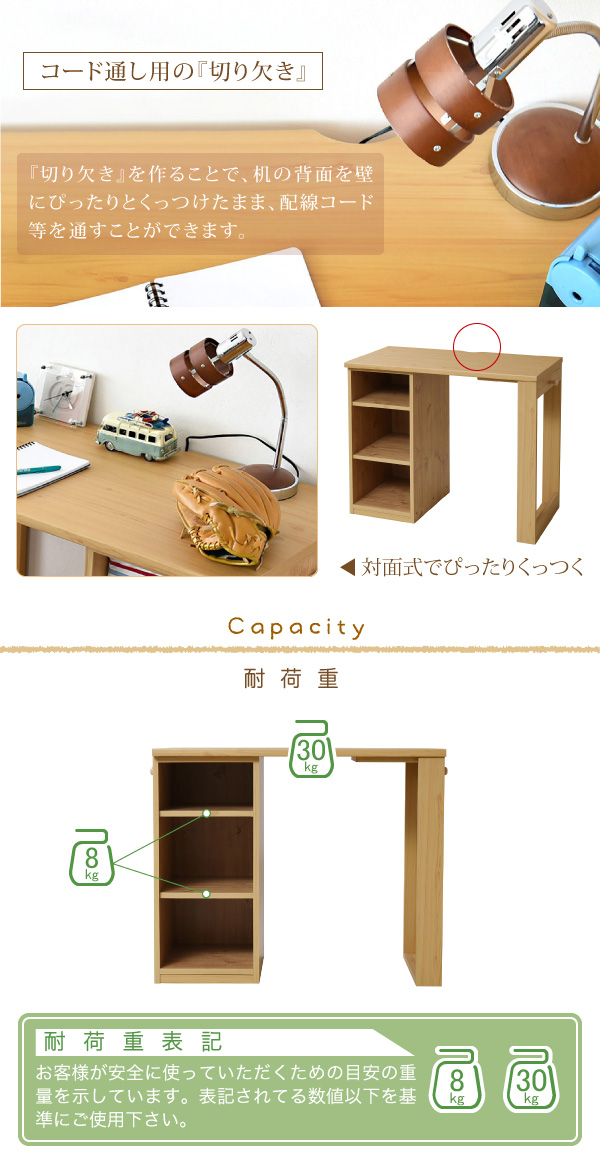 コード通し用の穴