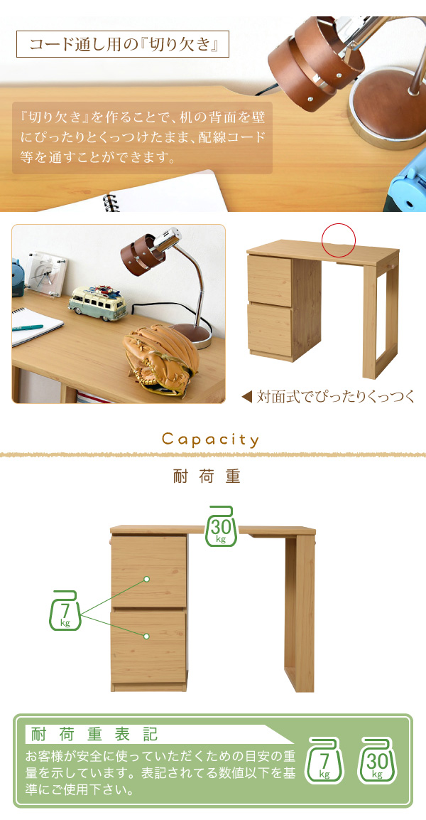 コード通し用の穴