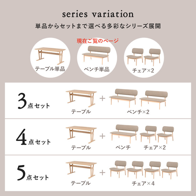 単品からセットまで選べる多彩なシリーズ展開
