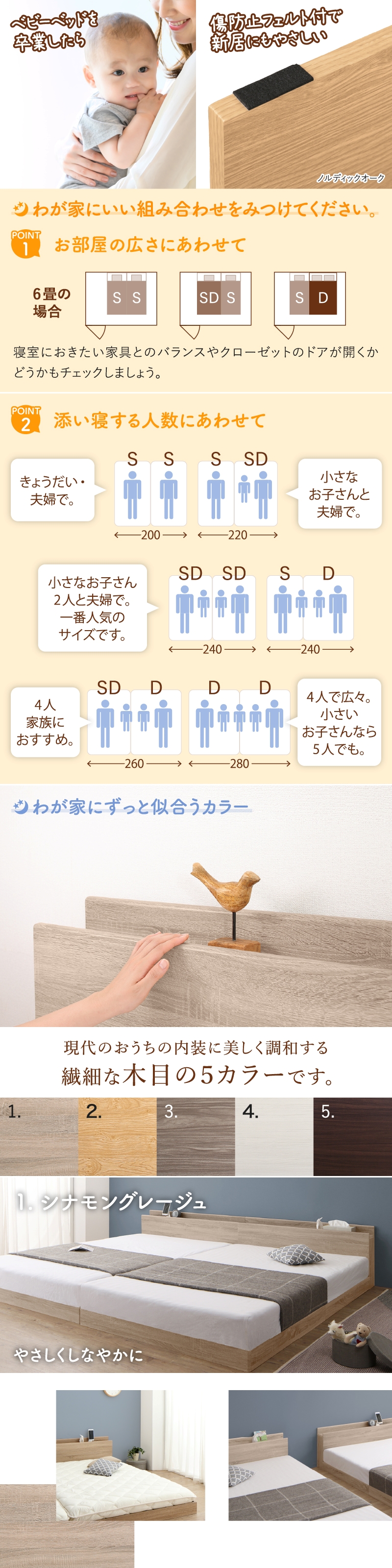 お部屋に合わせて選べる全6タイプ