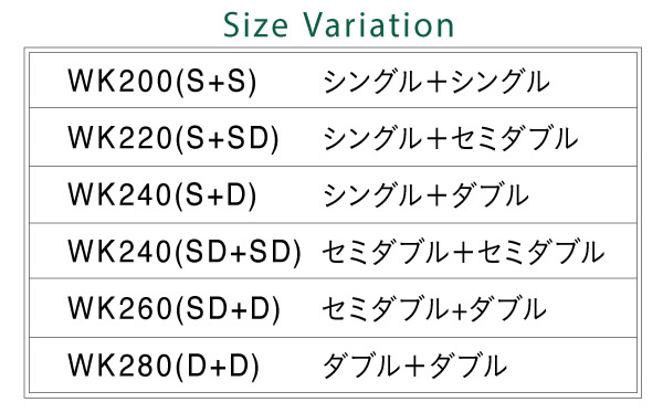 サイズバリエーション