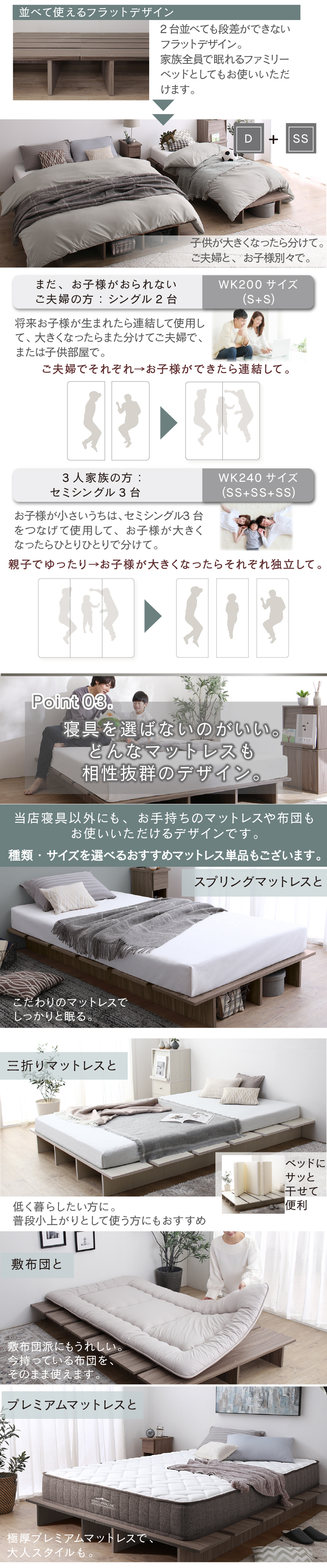 マットレスはもちろん、敷布団にも対応