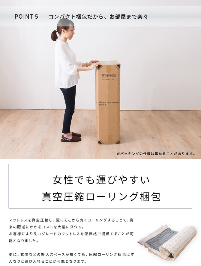 コンパクトな圧縮梱包