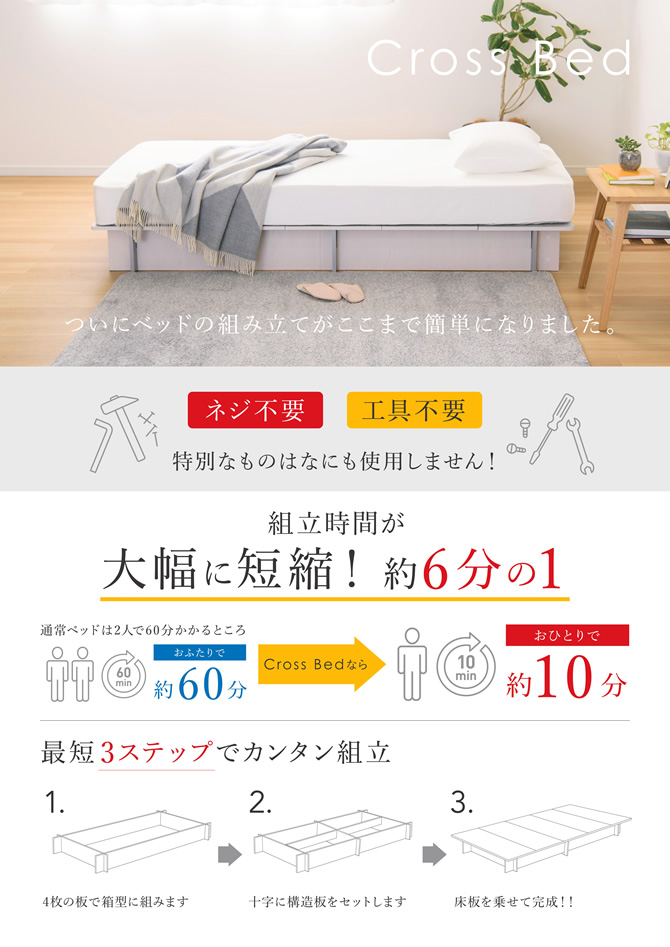 従来の6分の1の時間で組立可能