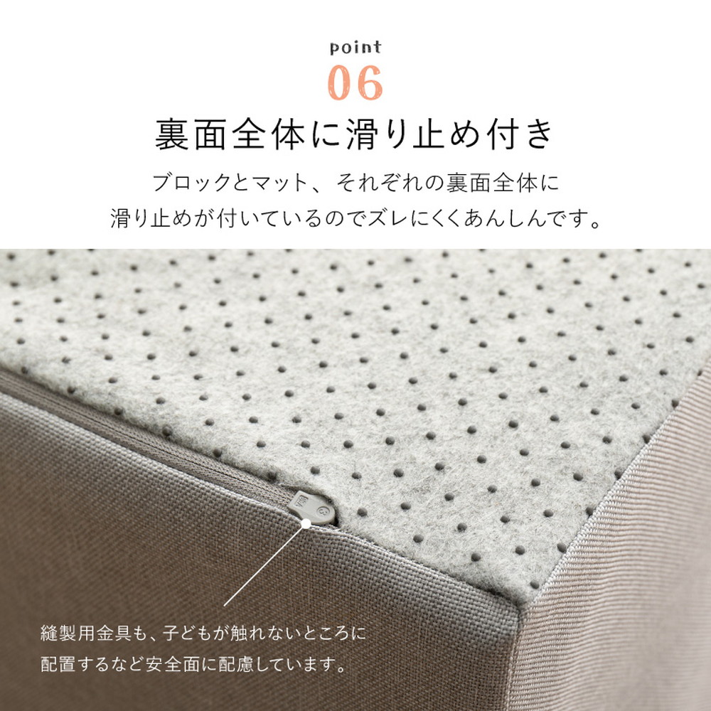 裏面全体に滑り止め加工付き