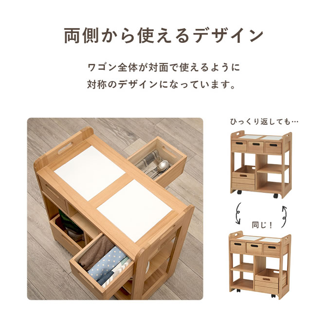 両側から使えるデザイン