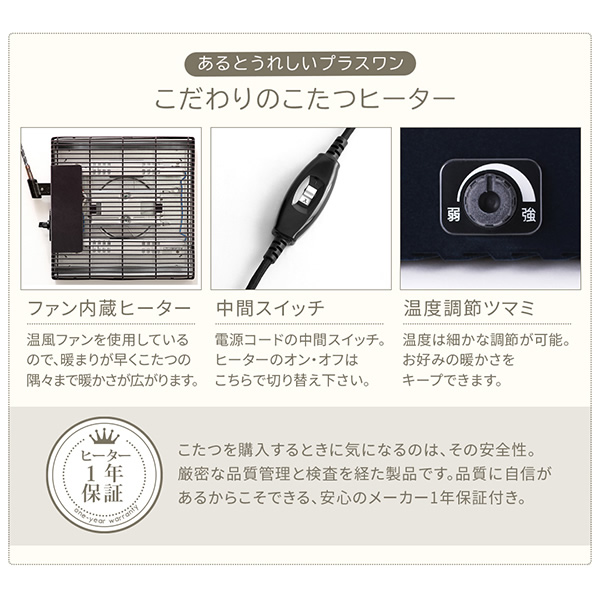 ヒーター1年保証