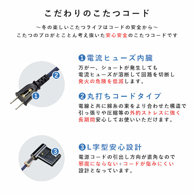 こだわりのこたつコード