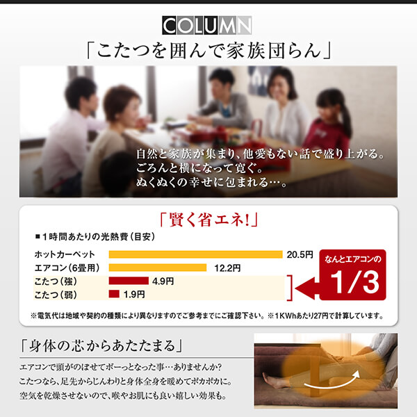 こたつで省エネ