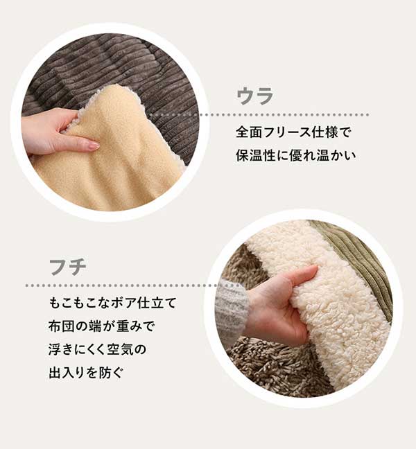 裏は全面フリース仕様であったか、フチはボア素材仕立て