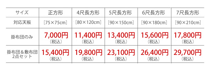 価格一覧