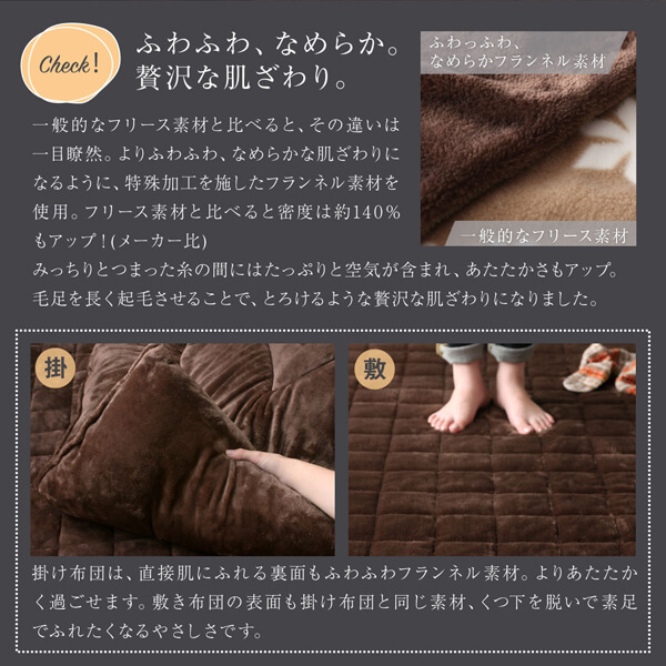 一般的なフリース素材と比べると、その違いは一目瞭然