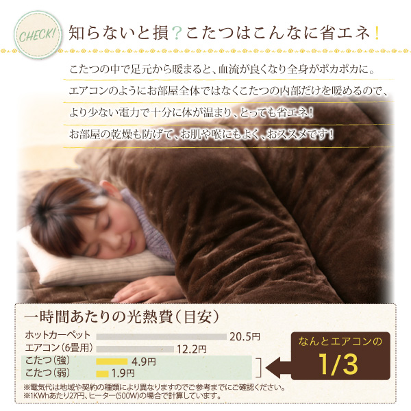 知らないと損？こたつはこんなに省エネ