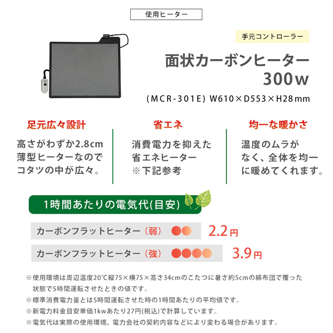 ヒーターの仕様