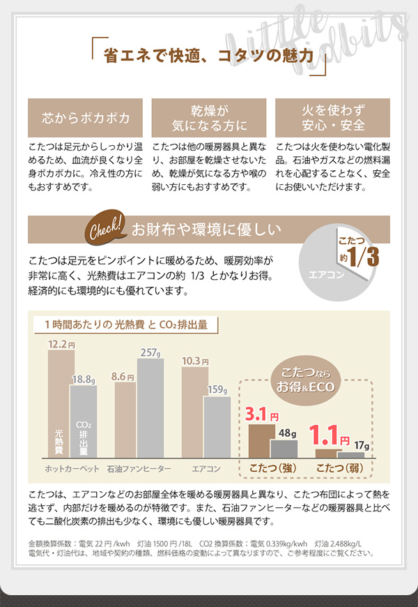 省エネで快適、こたつの魅力