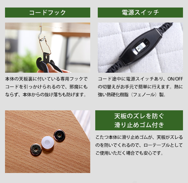 スイッチなどの詳細機能
