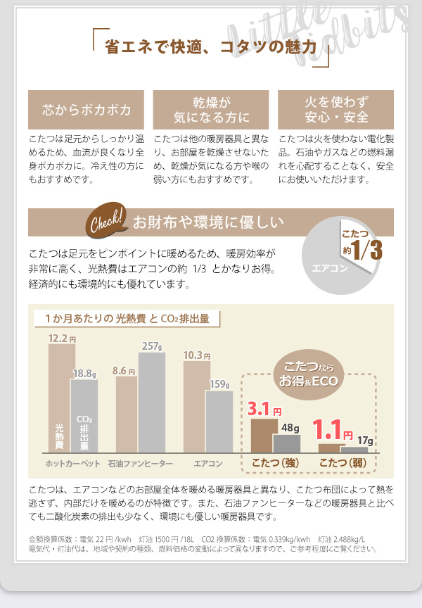 省エネで快適、こたつの魅力