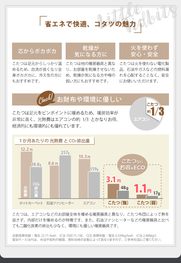 省エネで快適、こたつの魅力