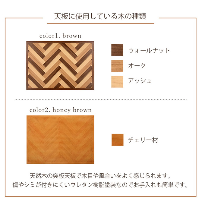 天板に使用している木の種類