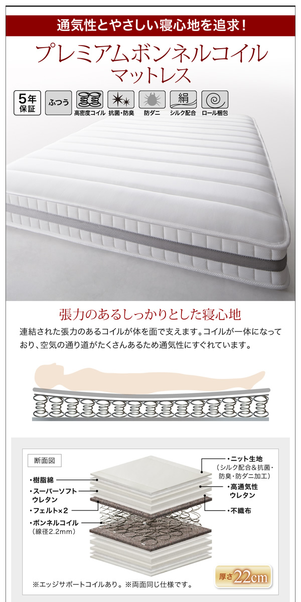 プレミアムボンネルコイルマットレス