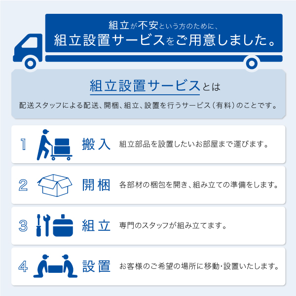 組立・設置サービスの内容