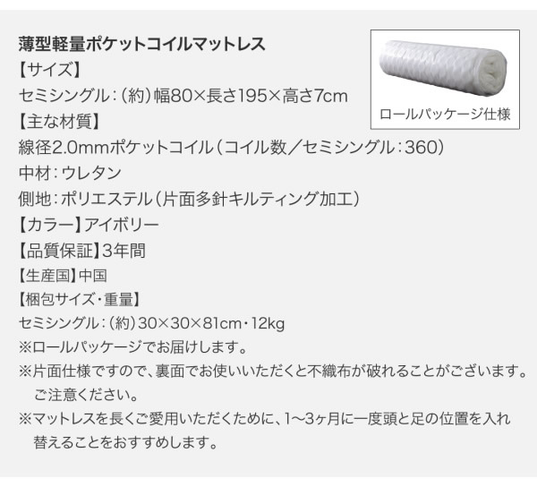 ポケットコイルスペック