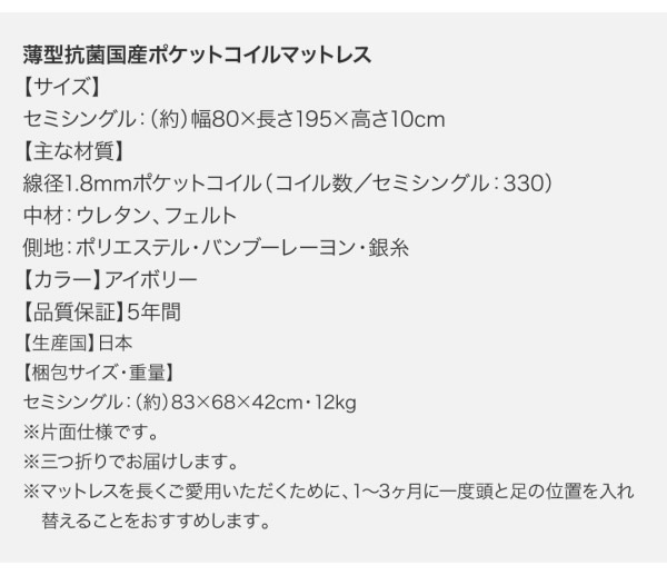 国産ポケットコイルスペック