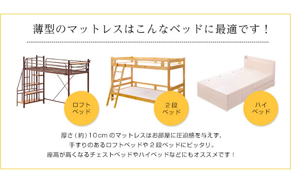 薄型マットレスはこんなベッドに最適