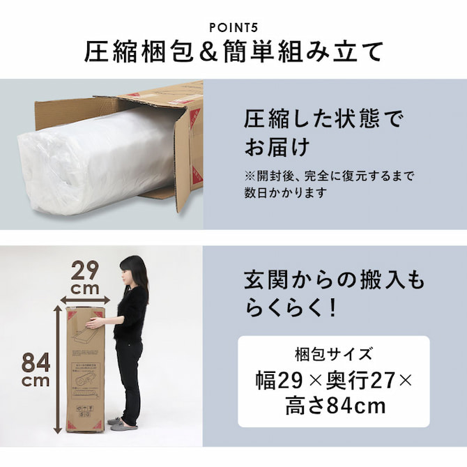 圧縮梱包＆簡単組立