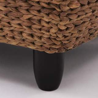 ダークブラウンの木脚