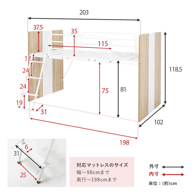 ベッド寸法図