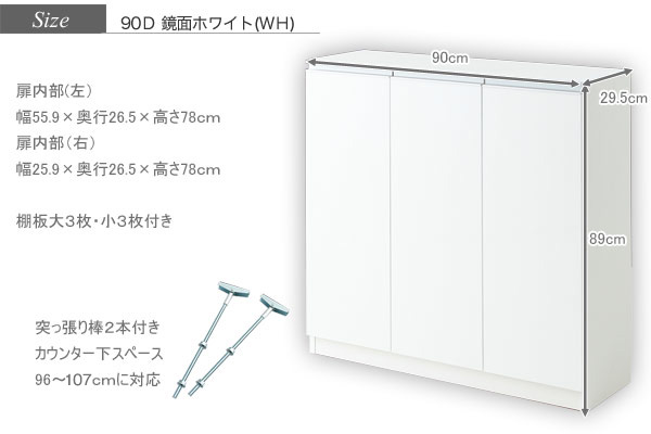 90Dタイプのサイズ