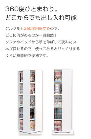 360度ひとまわり、どこからでも出し入れ可能