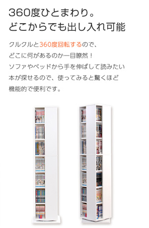 360度ひとまわり、どこからでも出し入れ可能