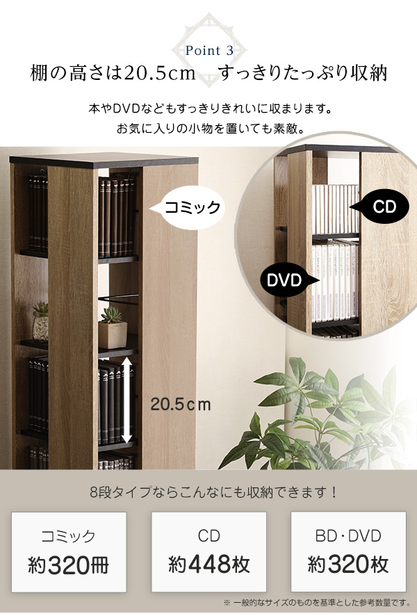 棚の高さは20.5cm、すっきりたっぷり収納