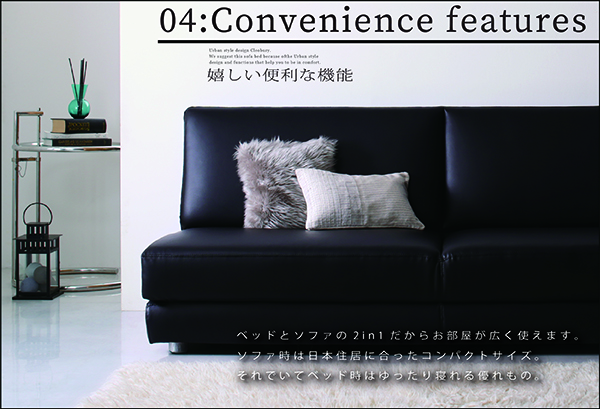 ベッドとソファの2in1だからお部屋が広く使えます。