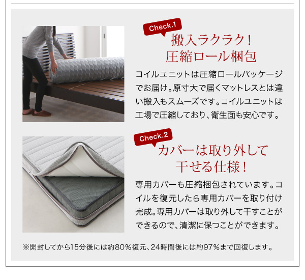 国産カバーポケットコイルマットレス