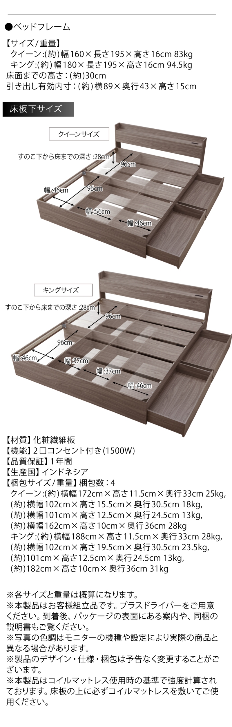 フレームのスペック