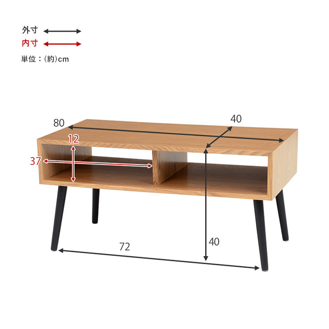 オープンタイプ［80×40cm］のサイズ