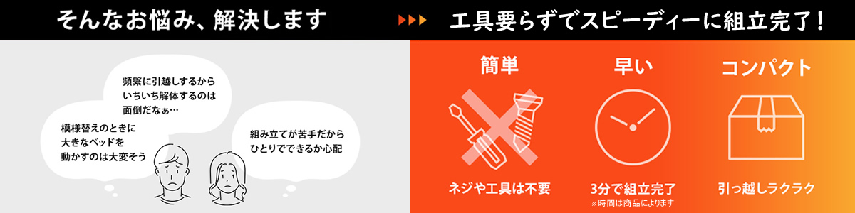 組立簡単ベッド