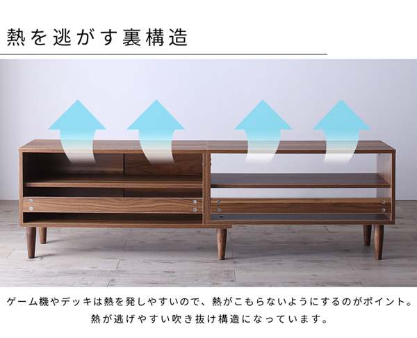 熱を逃がす裏構造
