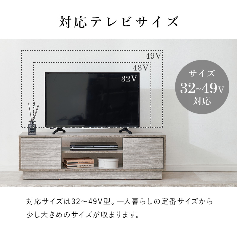 32から49サイズまで対応